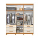 Ver imagem 4 de Guarda Roupa Triton Plus 11 Portas Cinamomo/off White - Abz