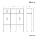 Ver imagem 5 de Guarda Roupa Triton Plus 11 Portas Cinamomo/off White - Abz