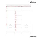 Ver imagem 6 de Guarda Roupa Triton Plus 11 Portas Cinamomo/off White - Abz