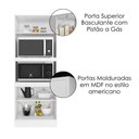 Ver imagem 5 de Paneleiro Duplo Torre Quente 3 Portas 213x70 Cm Unna Branco Poliman