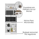 Ver imagem 4 de Paneleiro Duplo Torre Quente 3 Portas 213x70 Cm Unna Branco Poliman