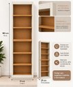 Ver imagem 7 de Livreiro Estante para Livros e Decoração 180cm Off White Cedro