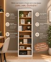 Ver imagem 5 de Livreiro Estante para Livros e Decoração 180cm Off White Cedro