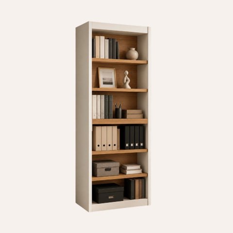 Livreiro Estante para Livros e Decoração 180cm Off White Cedro