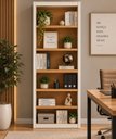 Ver imagem 4 de Livreiro Estante para Livros e Decoração 180cm Off White Cedro