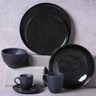 CONJUNTO C/ 6 PRATOS DE SOBREMESA BIO STONEWARE BLACK SAND Ø 21,5cm - 2
