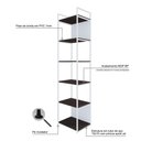 Ver imagem 5 de Estante 06 Prateleiras c/Fundo Yon 45cm Est.Branca