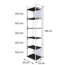 Ver imagem 4 de Estante 06 Prateleiras c/Fundo Yon 45cm Est.Branca