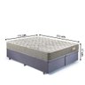 Base Box Baú King 193x203 Suede Cinza com Colchão Ecoline D40 Espuma - 2