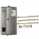 Ver imagem 2 de Aquecedor Rinnai 27 Litros E27 Feh Gn Prata (digital) + Kit Ligação de 40cm