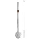 Ver imagem 1 de Bomba de Chimarrão Tereré Aço Inox 23cm com Rosca Pingente Laçador