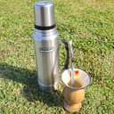 Ver mais imagens de Bomba de Chimarrão Tereré Aço Inox 23cm com Rosca Pingente Laçador