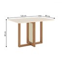 Ver imagem 3 de Mesa de Jantar 4 Lugares Valentina Milla Nature/cinza - Pnr Móveis