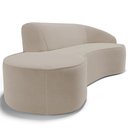 Ver imagem 2 de Sofá 3 Lugares Curvo Living Firenze Direito D02 Veludo Champagne 180cm C-68 - Lyam