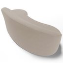 Ver imagem 5 de Sofá 3 Lugares Curvo Living Firenze Direito D02 Veludo Champagne 180cm C-68 - Lyam