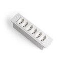 Ver imagem 1 de Régua Caixa de Tomada Embutir Mesa 4 Tomadas Flex Branco