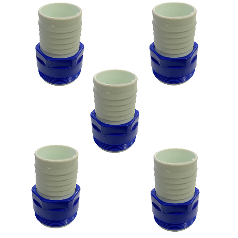 Kit 5un Acessório Limpeza Piscina Adaptador de Rosca Plástico