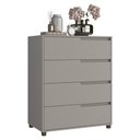 Ver imagem 1 de Cômoda 80cm com 4 Gavetas Multimóveis Cr35243 Cinza