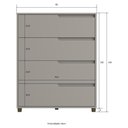 Ver imagem 4 de Cômoda 80cm com 4 Gavetas Multimóveis Cr35243 Cinza