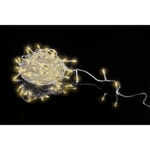 Pisca Pisca Branco Quente LED Natal 8 Funções 100 Leds 9M 127v