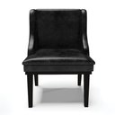 Ver imagem 3 de Cadeira de Jantar Liz Corano Preto Base Fixa Madeira Preto - D’Rossi