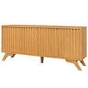 Ver imagem 3 de Balcao Buffet 4 Portas Ripadas em MDF 180cm Carvalho Rose - Dalla Costa