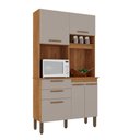 Ver imagem 1 de Armário de Cozinha 5 Portas 2 Gavetas Dubai Salleto Cinamomo/off White
