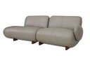 Ver imagem 1 de Sofá de Couro Onix 3 Lugares com Chaise Esquerda Taupe - Mempra