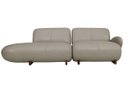 Ver imagem 2 de Sofá de Couro Onix 3 Lugares com Chaise Esquerda Taupe - Mempra