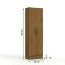 Ver imagem 3 de Armário Multiuso 2 Portas com Chave e Pés Versatile Marrom/Cinamomo