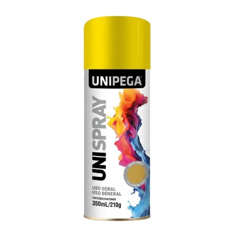Tinta Spray Unipega Uso Geral Amarelo 350ml / 210g