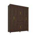 Ver imagem 5 de Guarda Roupa Solteiro 8 Portas e 2 Gavetas Munique Cafe Touch - Demóbile