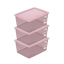 Ver imagem 1 de Kit Caixa Organizadora 30l My Closet Rosé 3 Unidades