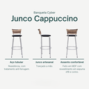 Ver imagem 3 de Kit 6 Banqueta Bistro para Cozinha Junco Cappuccino Àrea Gourmet Balcão Bancada bares Churrasqueira