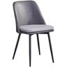 Cadeira Serres Estofada em Corino Pu com Estrutura em Aço:grafite - 1