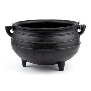 Caldeirão Wicca da Bruxa de Ferro Tripé Alça N.4 1,6 Litros