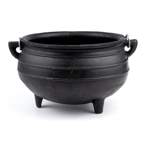 Caldeirão Wicca da Bruxa de Ferro Tripé Alça N.4 1,6 Litros