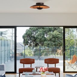 Plafon Led Sobrepor Redondo 25w Preto Freijó Luz Amarela Yamamura - 2