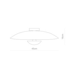 Plafon Led Sobrepor Redondo 25w Preto Freijó Luz Amarela Yamamura - 3
