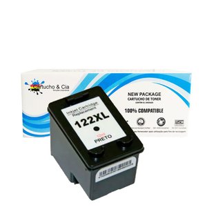 Cartucho de Tinta Compatível 122xl 122 Ch563hb Preto 12ml