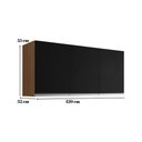 Ver imagem 4 de Armário Módulo Aéreo Andreia 120cm 3 Portas - Ajl Móveis Cor Amêndoa-preto