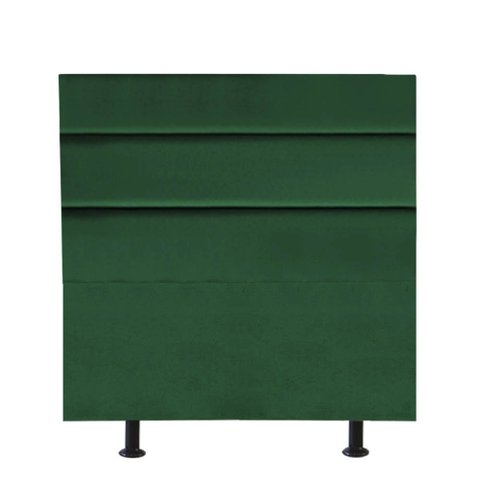 Cabeceira Estofada Cama Box Solteiro 90cm Argentina Corino Verde- Mabe Magazine
