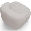 Ver imagem 7 de Poltrona Decorativa Orgânica Giratória para Sala Living Barolo L06 Bouclê Cinza - Lyam Decor