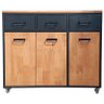 Buffet Gourmet Industrial com 3 Gavetas, 3 Portas e 4 Rodízios - 1