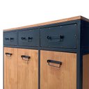 Ver imagem 7 de Buffet Gourmet Industrial com 3 Gavetas, 3 Portas e 4 Rodízios