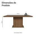 Ver imagem 2 de Mesa de Jantar Retangular Tampo com Moldura Rustic 5275 Madesa