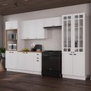 Ver imagem 1 de Armário de Cozinha Modulada Completa Fidelitá Nara 100% MDF 5 Peças 350cm 16 Portas 2 Gavetas com