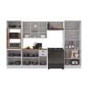 Ver imagem 3 de Armário de Cozinha Modulada Completa Fidelitá Nara 100% MDF 5 Peças 350cm 16 Portas 2 Gavetas com