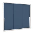 Ver imagem 2 de Guarda-roupa Casal Porto 3 Portas 4 Gavetas Branco/azul - Politorno