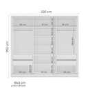 Ver imagem 4 de Guarda-roupa Casal Porto 3 Portas 4 Gavetas Branco/azul - Politorno
